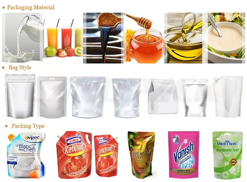 liquid spout pouch filling machine