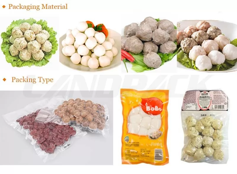 Meatballs Vacuum packing machine