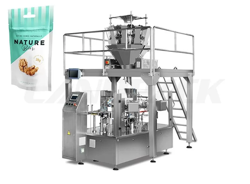 Automatic Premade Pouch Fill And Seal Machine For Nuts