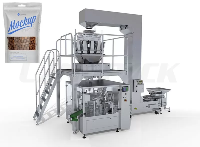 Coffee Bean Stand Up Pouch Granules Packing Machine