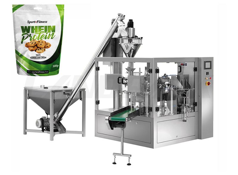 Automatic Rotary Protein Powder Stand Pouch Packing Machine