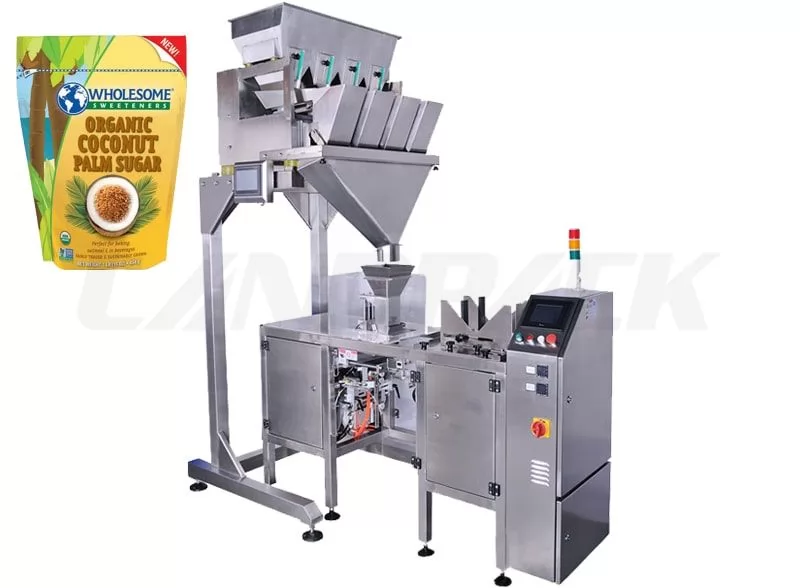Multifunction Sugar Mini Rotary Doypack Packing Machine With Linear Weigher