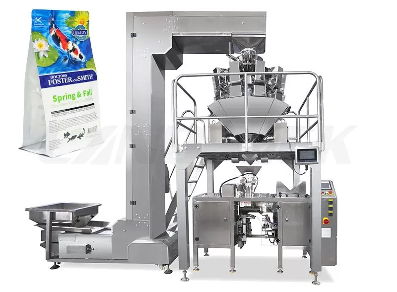 Automatic Granular Pet Food Mini Doypack Machine With Multihead Weigher