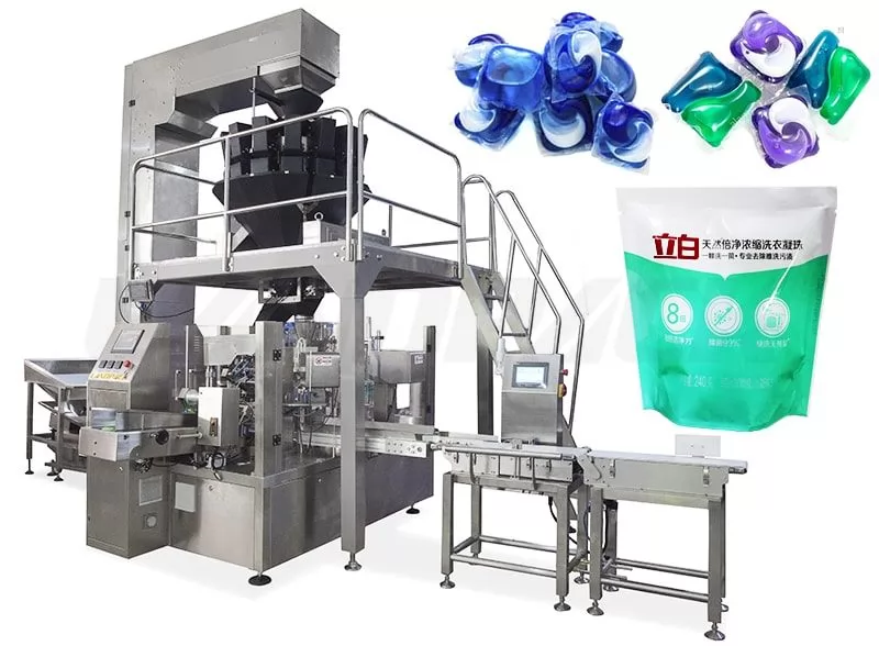 Automatic Laundry Gel Capsule Pods Premade Pouch Fill And Seal Machine