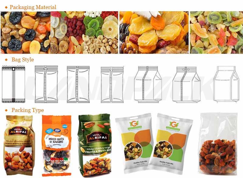 mixed dried Fruit packing machine