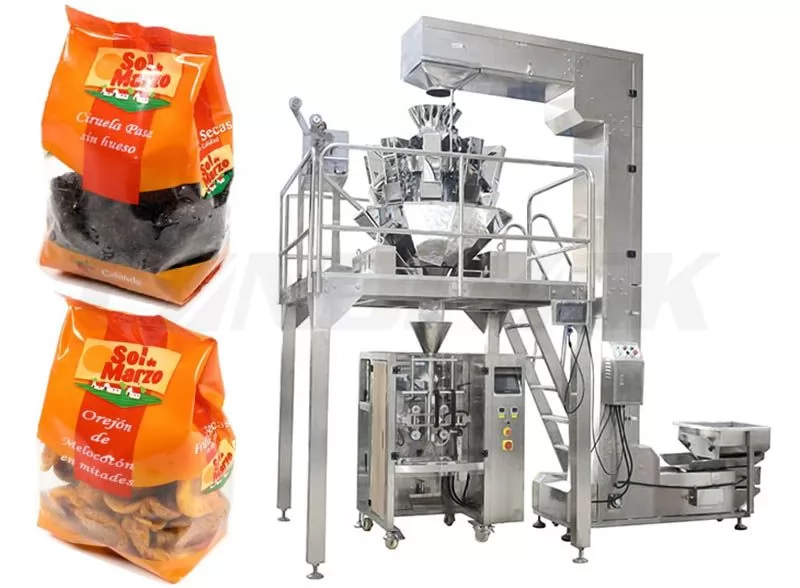 0.1% Accuracy Automatic Dried Fruit Multihead Weigher Packing Machine