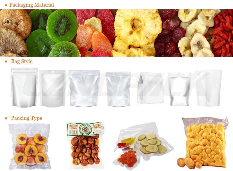 High Speed Big Pouch Vacuum Dried Fruit Rotary Packing Machine