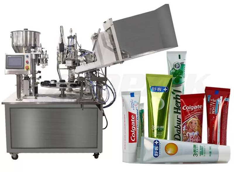 plastic tube filling and sealing machine