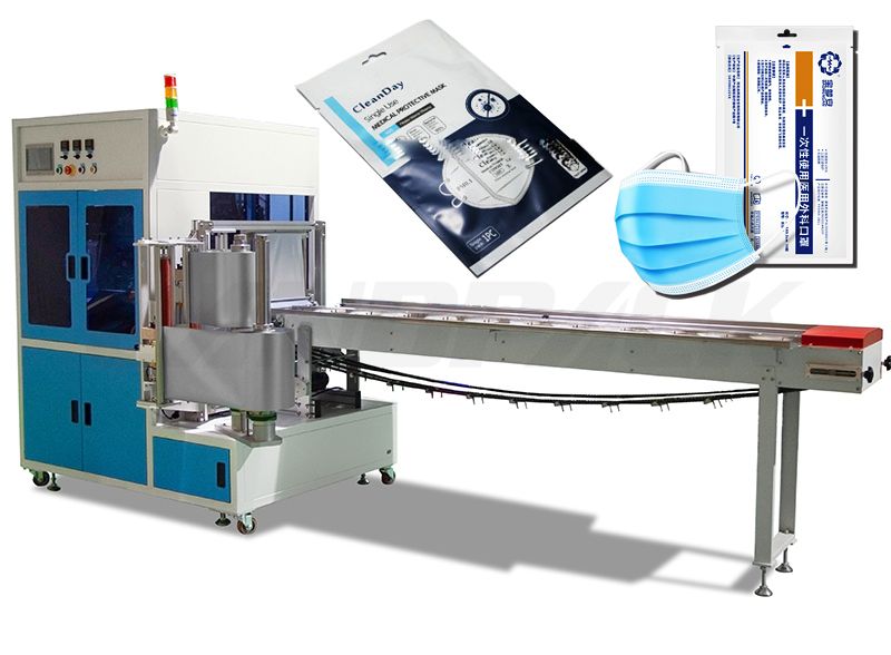 Automatic Surgical Mask/ KN94 Mask Four-Sides Sealing Bag Packaging Machine
