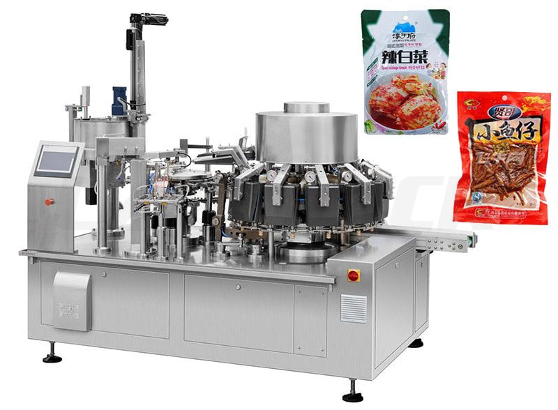 High Speed Snack Foods Vacuum Rotary Packing Machine