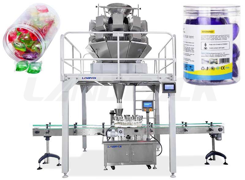 Automatic Laundry Gel and Capsule Pods Weighing Filling Machine