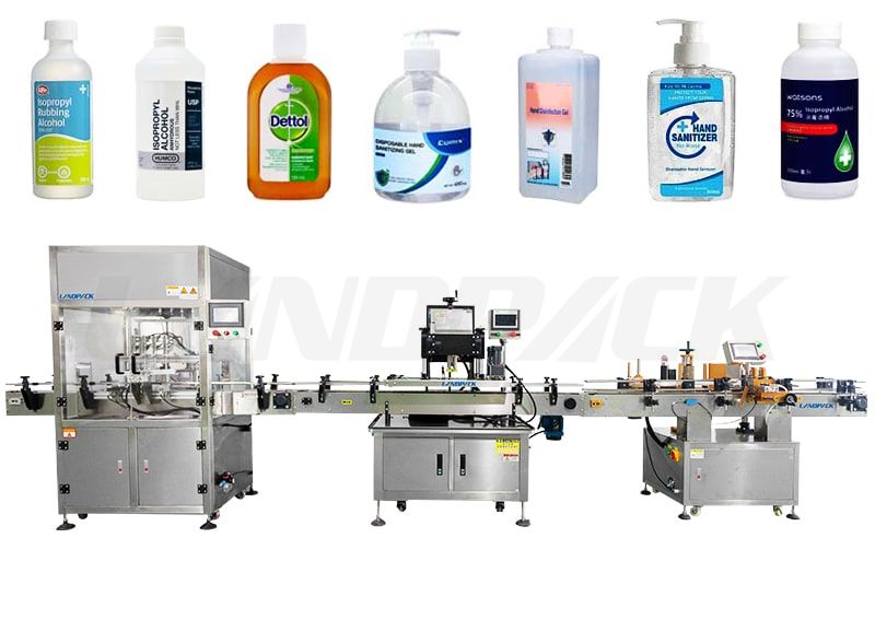Automatic Liquid Bottle Filling Capping and Labeling Machine