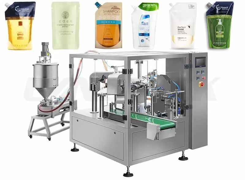 Automatic Premade Pouch Rotary Shampoo Filling Machine