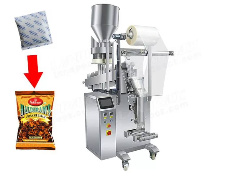 Nuts Mixed Desiccant Pouch Packing Machine With Volumetric Cup And Chain Bucket