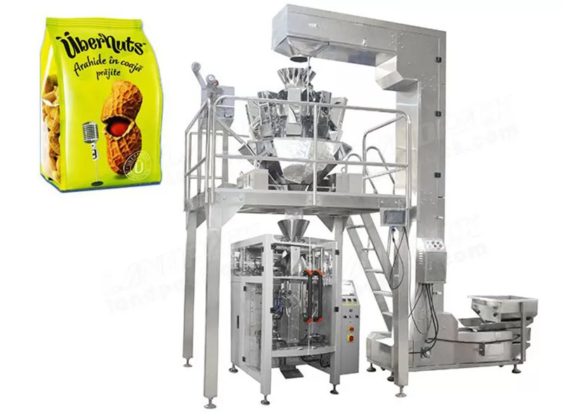 Automatic Quad Seal Bag/ Block Bottom Pouch Packing Machine with multi-head weigher