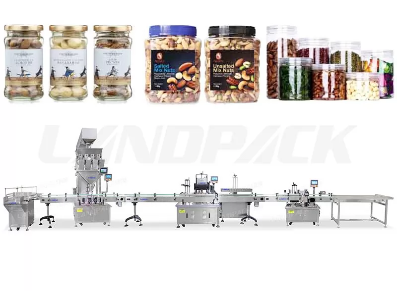 Automatic Granule Weighing Filling Capping Labeling And Sealing Lines