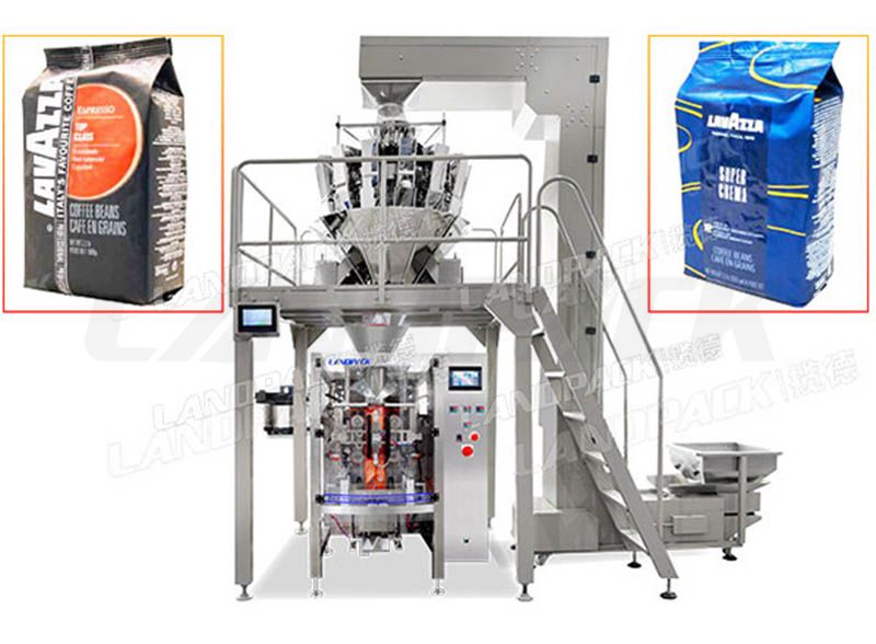 Full Automatic Coffee Bean Pouch Packing Machine with Exhaust Valve