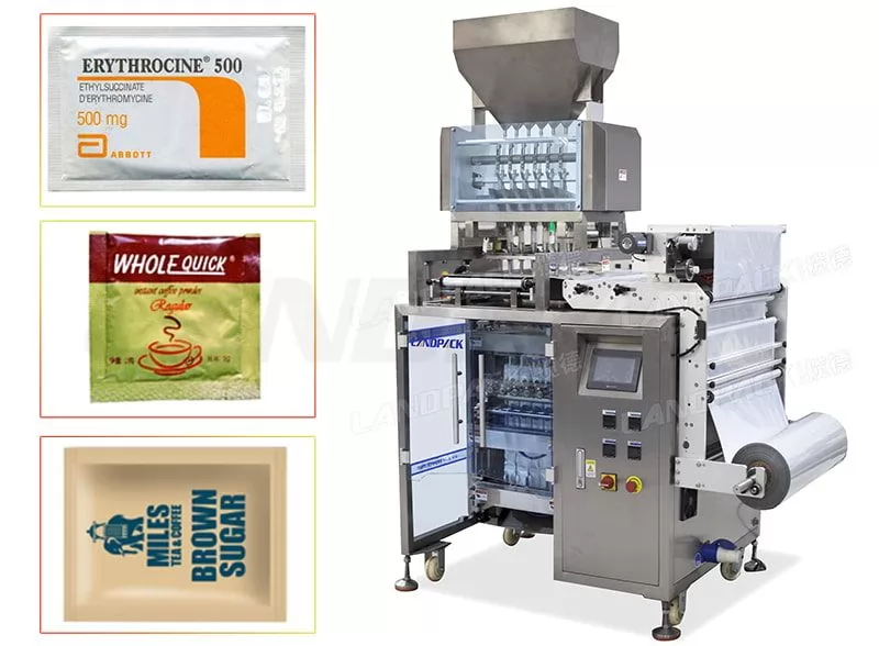 6 Lane Granule 3/4 Sealing Sachet Packing Machine