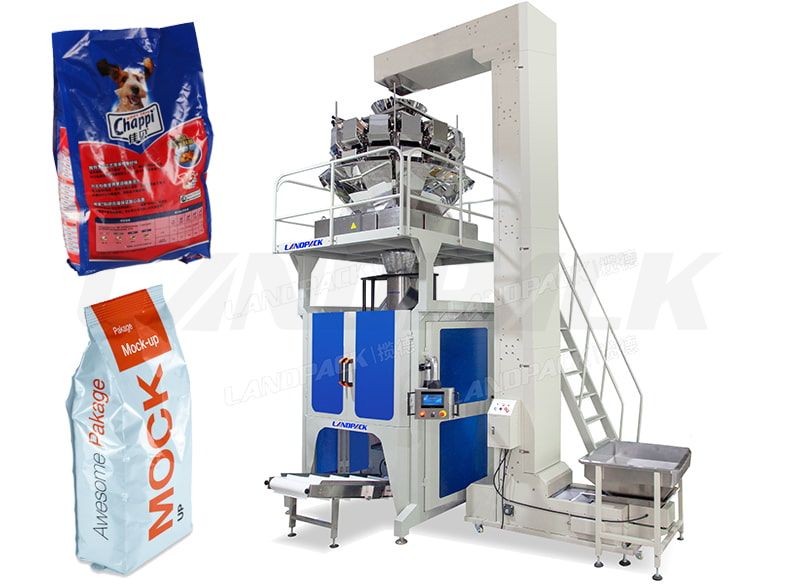 Automatic 5-15kg Pet Food Multihead Weigher Packing Machine