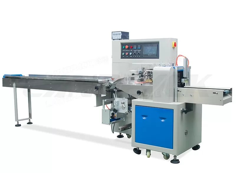 Down Paper Flow Wrapping Machine With Three Servos