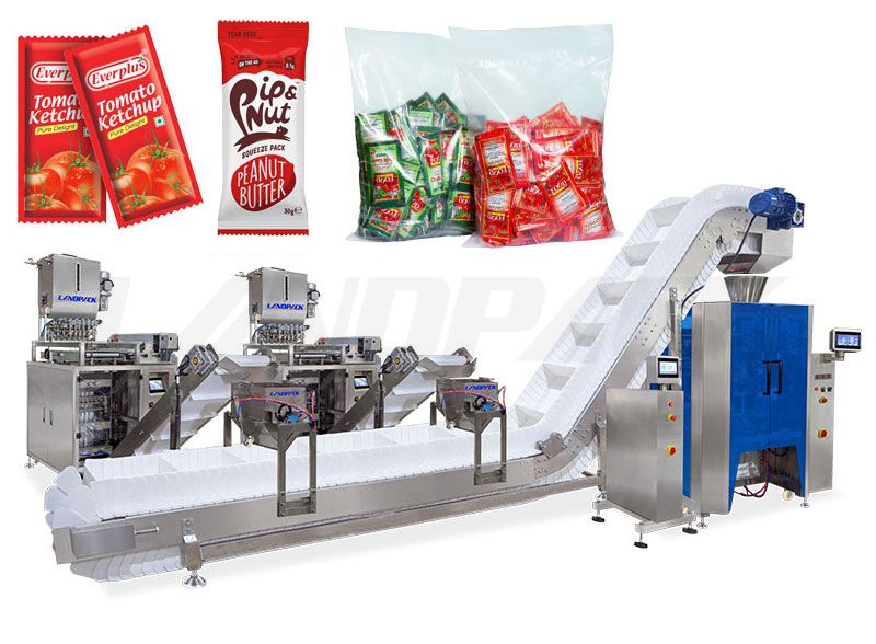 Multi Track Liquid Sachet/ Stick Packing Counting Into Pouch Packing System