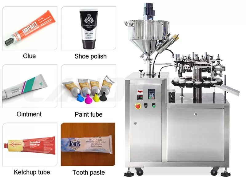 Semi Automatic Metal Aluminum Tube Filling Sealing Folding Machine