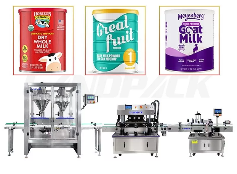 Automatic Can Milk Powder Filling And Capping Labeling Line