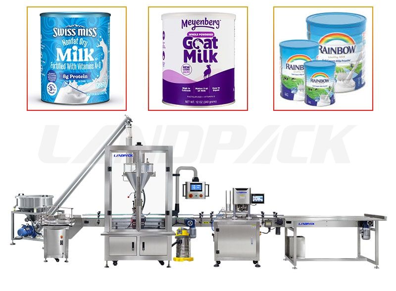 Automaic Can Milk Powder Filling Sealing Line
