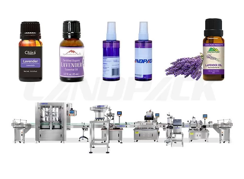 Full Automatic Essential Oil Bottle Filling Capping Labeling Line
