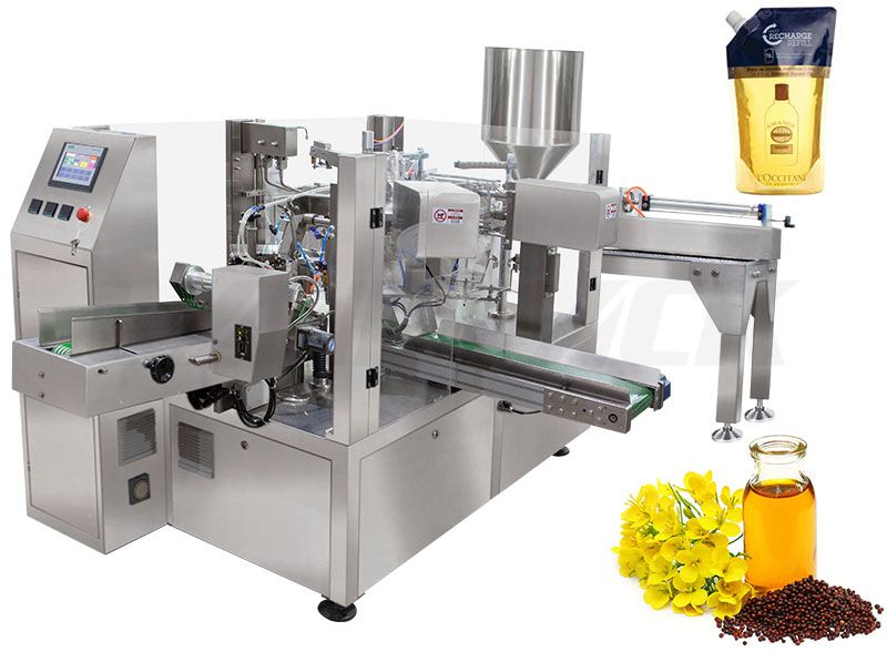Automatic Rotary Premade Pouch Oil Filling Packing Machine