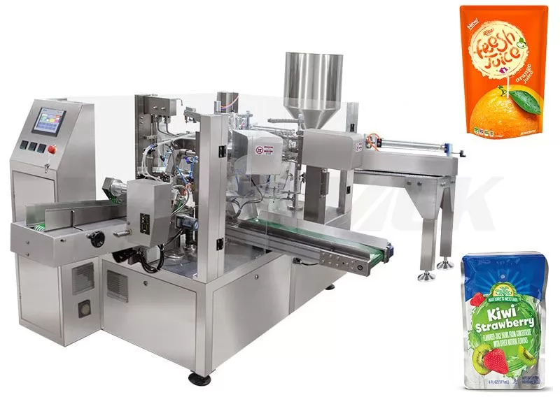 Automatic Juice Premad/ Zipper/ Stand Pouch Rotary Packing Machine