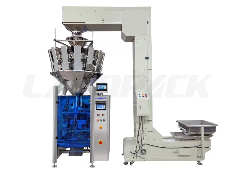 Low Cost All-In-One Granule Vffs Weighing Packing Machine Stable Operation Extremely Low Noise