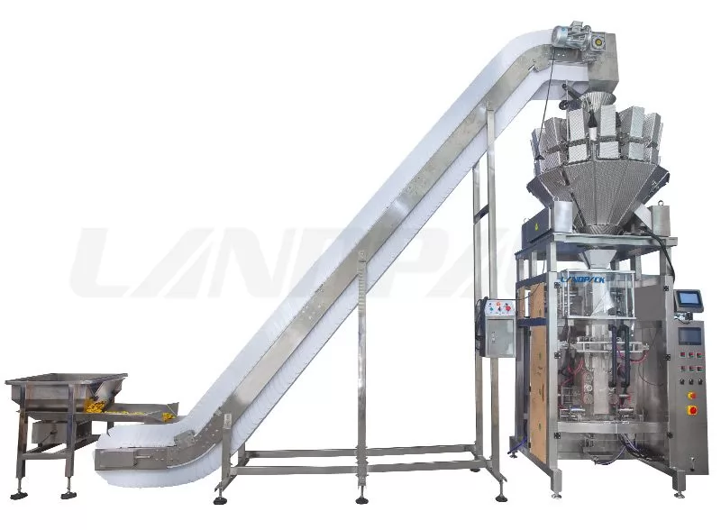 Automatic Granule Vertical Form Fill Seal Machine For Quad Seal Pouch