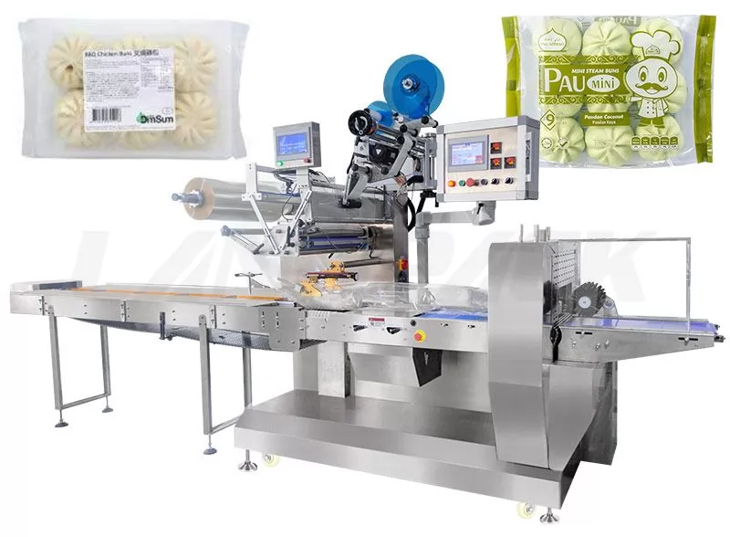 Automatic Frozen Food Flow Wrapping Machine With Labeling Function