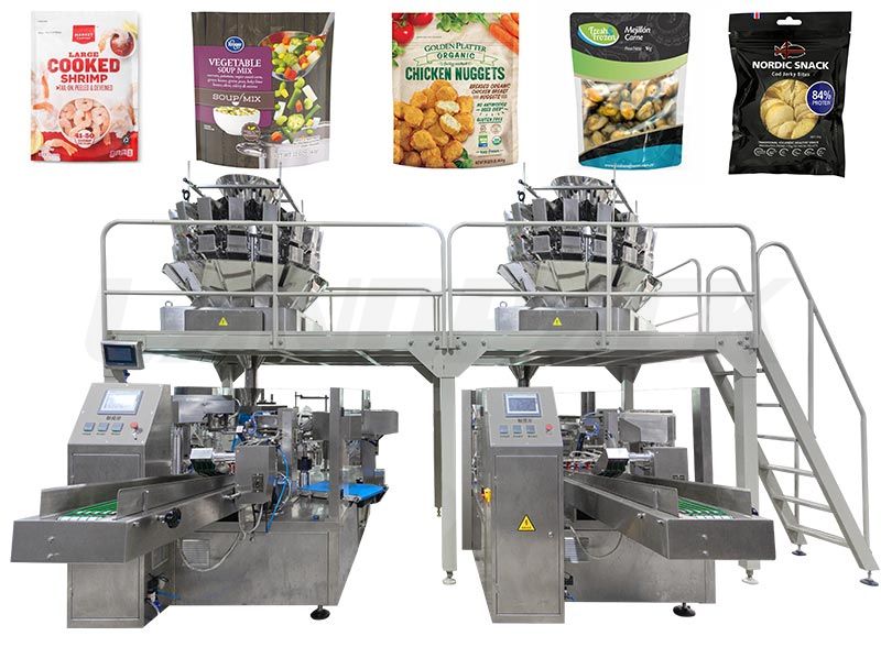 Automatic Frozen Food Doypack Rotary Premade Pouch Machine