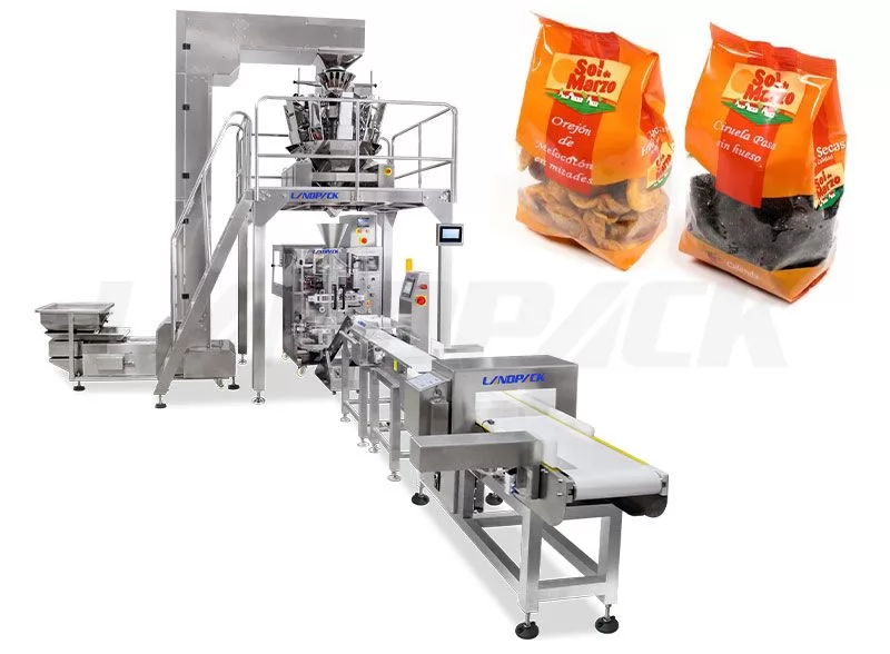 Snacks Pouch Packing Machine With Metal Detector And Weight Selection Scale