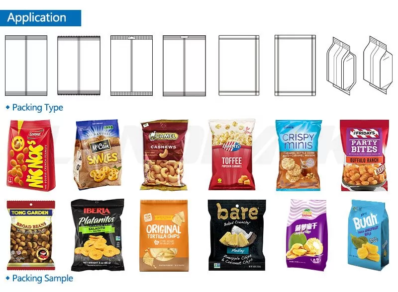 nitrogen packing machine for snacks