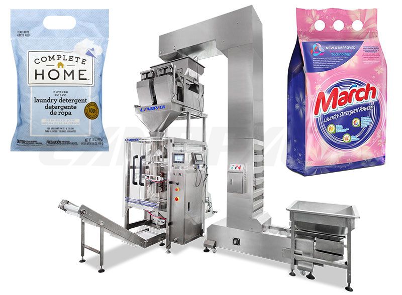 Automatic Washing Powder Pouch Packing Machine With Linear Weigher