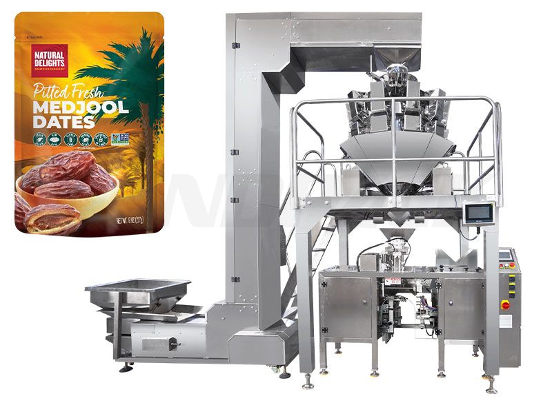 Automatic Snack Mini Doypack Machine With Z Type Bucket Elevator And Multihead Weigher