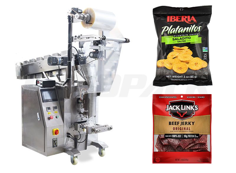 Semi Automatic Snacks Vertical Pouch Packing Machine With Measuring Cups