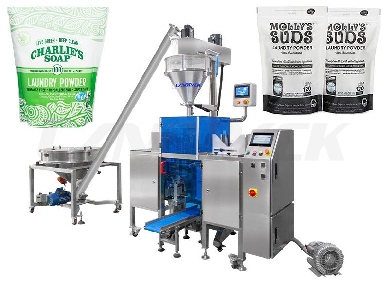 Low Cost Detergent Powder Single Station Preformed Pouch Packing Machine