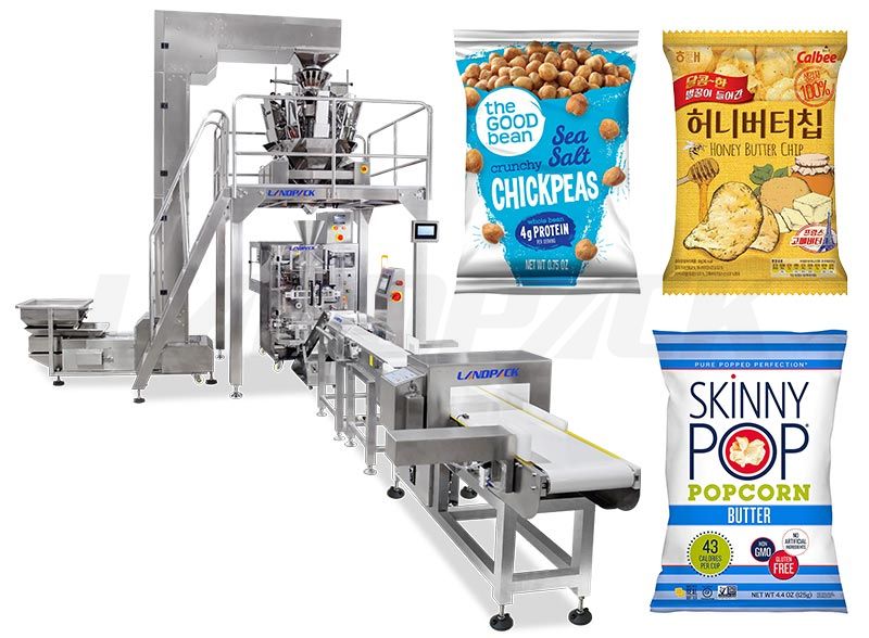 Automatic Popcorn Weighing And Packing Machine With Metal Detector