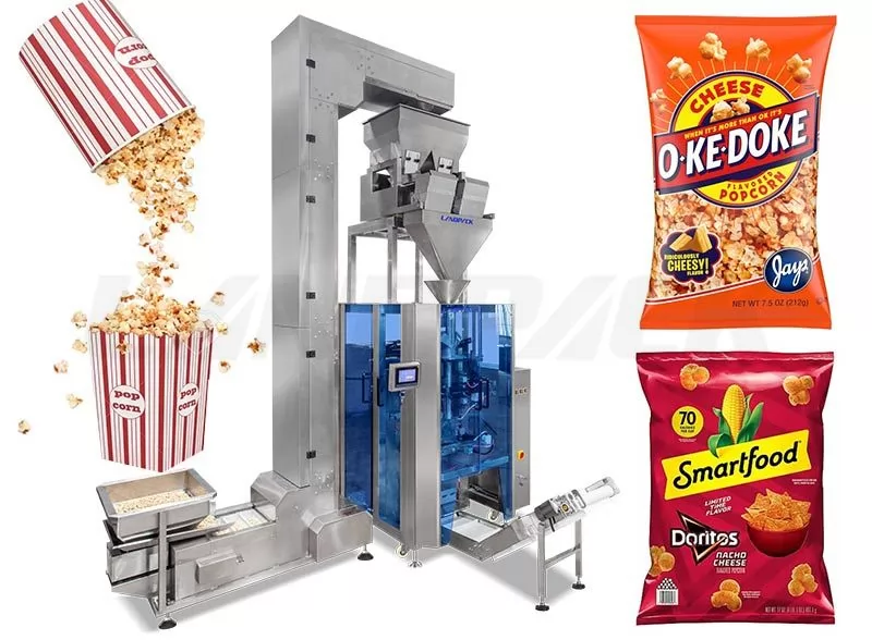 Automatic Popcorn Big Pouch Vertical Weighing Packing Machine