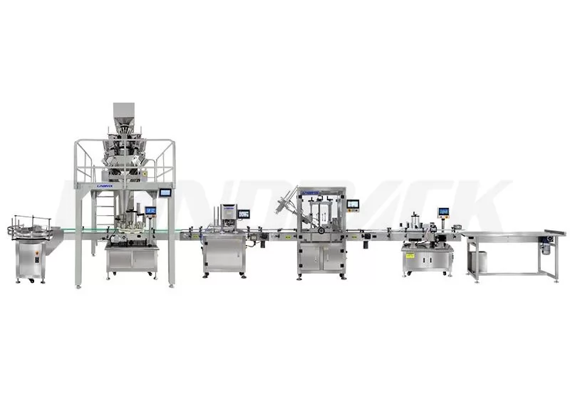 Automatic Grain Weighing Filling Sealing And Labeling Line