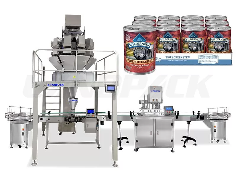 Automatic Canned Pet Food Weighting And Filling Machine