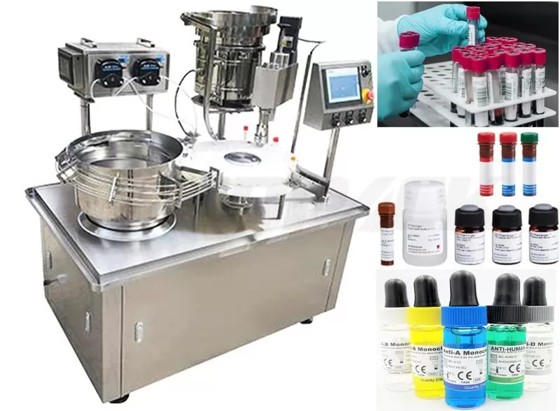 Semi-Automatic Ivd Reagent/ Test Tube Tube Filling Capping Machine