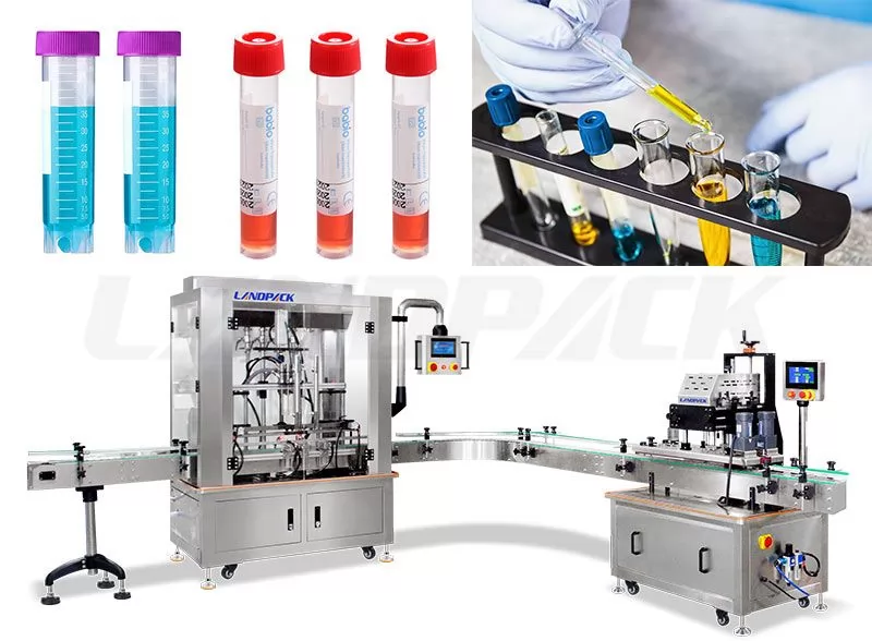 Automatic Essential Cosmetic/ Reagent Test/ Tube Filling Capping Line