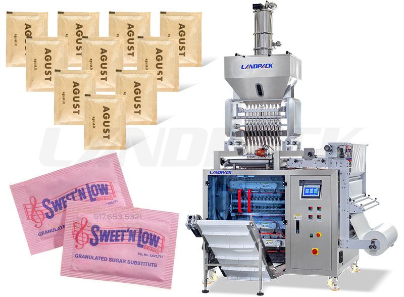 Automatic Multi Track Sugar and Salt 3/4 Side Sealing Sachet Packaging Machine