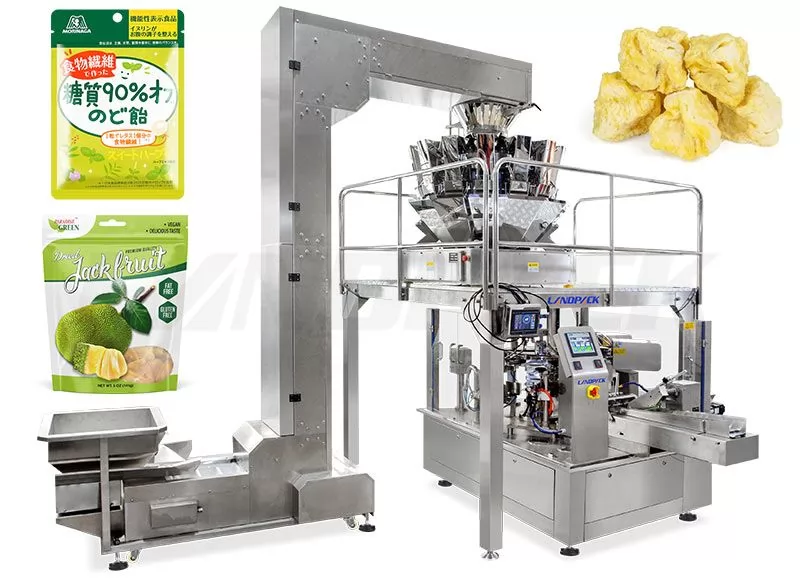 Automatic Snack Premade Pouch Doypack Packing Machine With Multihead Weigher