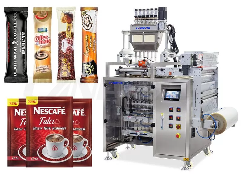 Automatic 6 Lane Coffee Powder Sachet Packing Sealing Machine